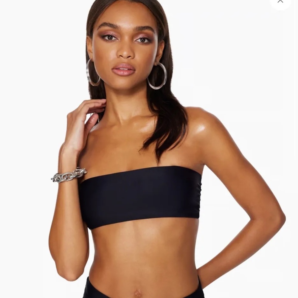 Ramy Brook Black Bandeau Bikini Top